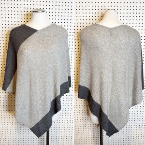 +Beryll | 100% Cashmere Colorblock Poncho, Triangle‎ Shape